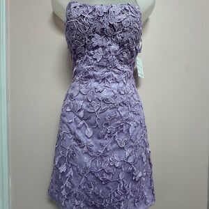 Elegant Lavender Lace Dress